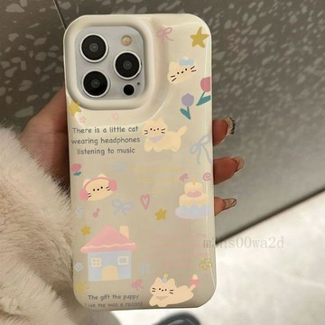 ✨台灣出貨✨貓咪小屋適用蘋果11麪包殼蘋果15/16plus簡約iPhone14/x軟殼xs/13
