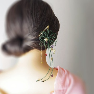 飾結髮簪 華之頌 | 適合浴衣、和服或正式日式髮型。採用捷克水晶。