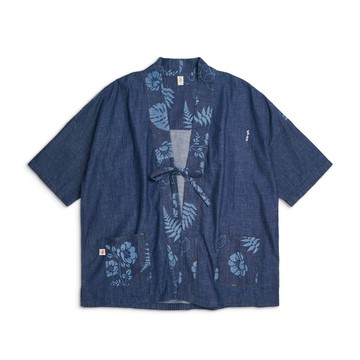 江戶勝｜女裝｜植物花卉牛仔半纏