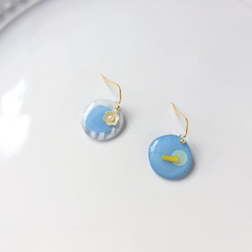 青空夾式/針式耳環