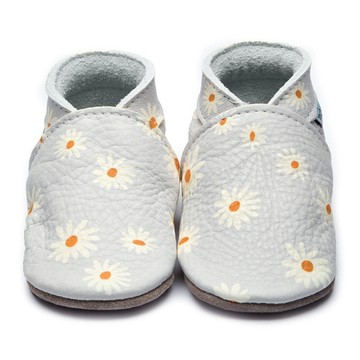 英國Inch Blue - 真皮手工寶寶鞋-清新雛菊