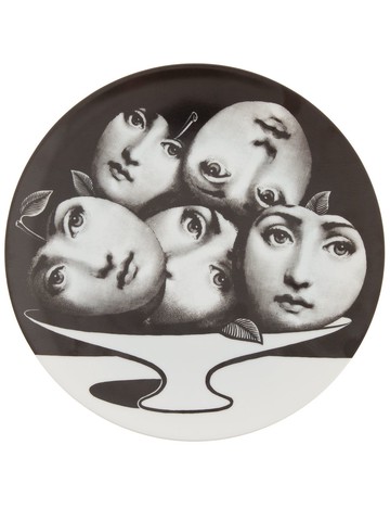Fornasetti - Plate - unisex - China - One Size - Grey