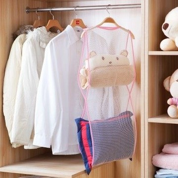 創意多用途晾曬網袋 洗曬 晾衣架 好收納 曬枕頭 曬靠墊  折疊 輕巧 便攜♚MY COLOR♚【L165】