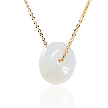 【願‧平安】冰種翡翠平安扣項鍊 | 天然緬甸玉翡翠A貨 | 送禮