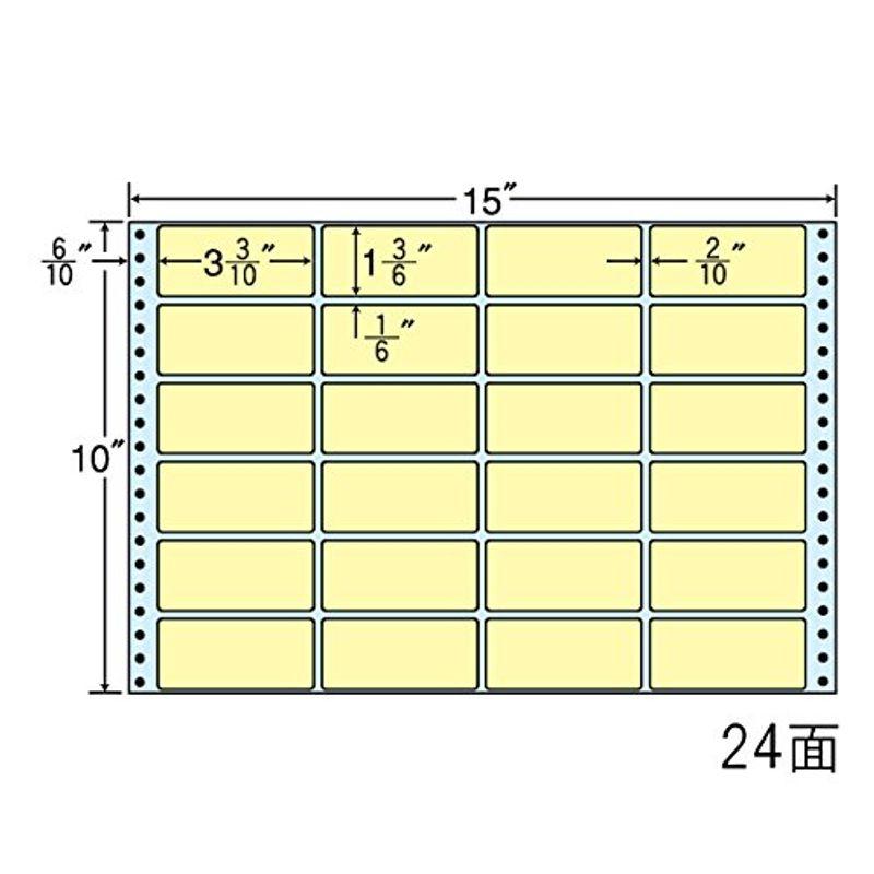 東洋印刷 タックフォームラベル 15インチ ×10インチ 24面付(1ケース500折) M15F-YELLOW