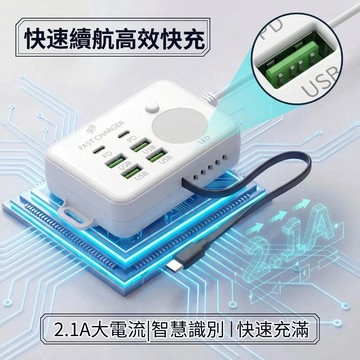 現貨🎁無包裝隔日到 usb延長線 帶夜燈 六孔插座 usb 擴充插座  延長線插座 usb多孔充電器 usb插座