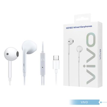 VIVO XE160 台灣正原廠盒裝 / 半入耳式線控耳機 Type-C (白色)