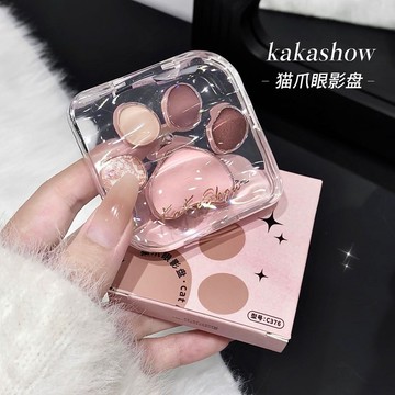 徐太太🌸【台灣現貨】kakashow貓爪眼影盤：這款眼影盤以可愛的貓爪設計為主題，內含多種柔和色彩，質地細膩易暈染