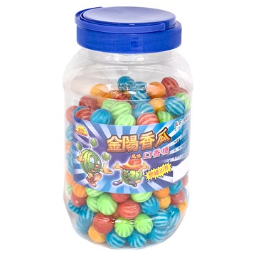 金陽 香瓜風味口香糖 240顆 768g 1罐 - 清新香甜，口感Q彈