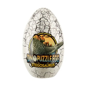 CubicFun 國家地理頻道授權 鐵盒拼圖 恐龍蛋 劍龍 Set 雙面玩法  63片  1盒