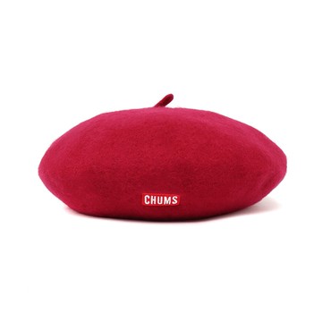 CHUMS CHUMS Logo Beret貝雷保暖帽 勃艮第紅