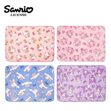 日本正版 三麗鷗 滿版毛毯 冷氣毯 午睡毯 毯子 凱蒂貓 美樂蒂 大耳狗 酷洛米 155653 155660 155677 155684