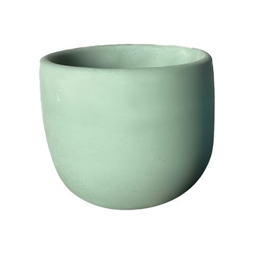 小圓底水泥盆  8.6 x 7.5cm  湖水綠  1個
