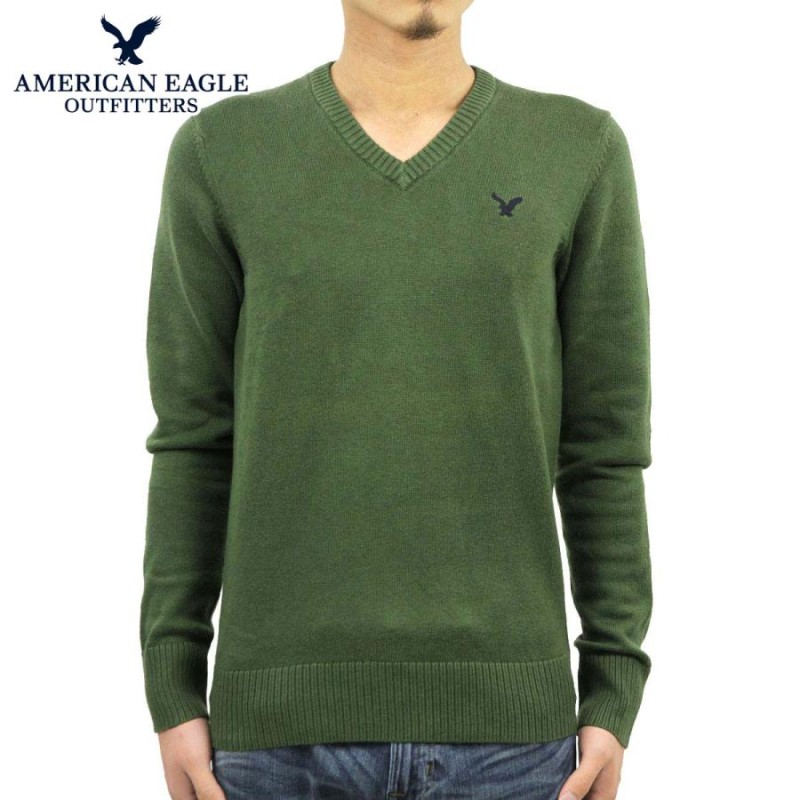 アメリカンイーグル セーター メンズ 正規品 AMERICAN EAGLE Vネック