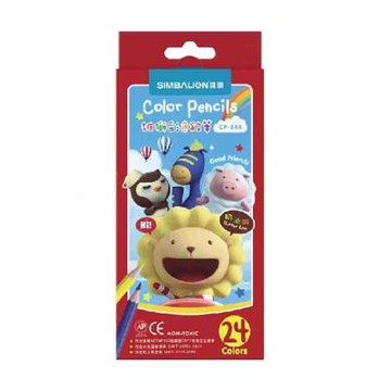 【SIMBALION 雄獅文具】彩色鉛筆紙盒24色組/盒  CP-24A