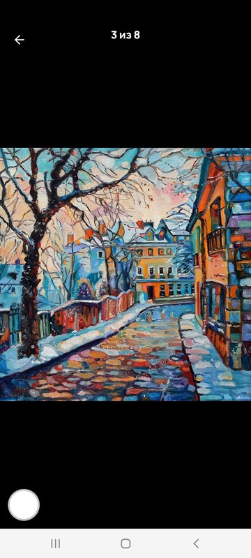 冬日夕陽   畫作   原創藝術   油畫   畫布油畫   30x30公分