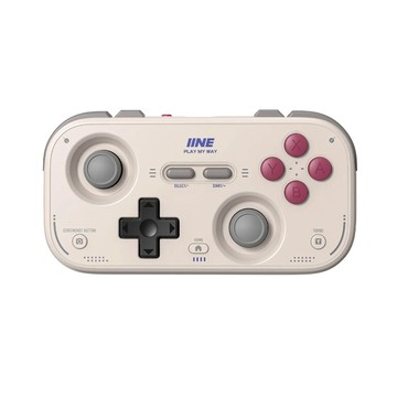 IINE Nintendo Switch 2 復古卡片無線連發可喚醒手把 (公司貨) 暮光白 L1194 支援多平台