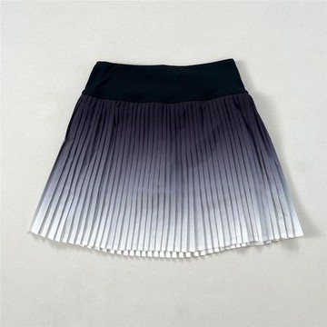 新款漸變色高腰百褶裙女防走光運動健身瑜伽短裙速干透氣網球裙