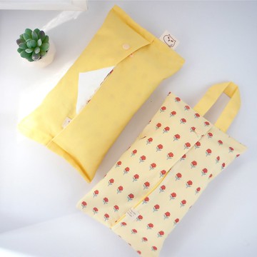 正反兩用 | 黃色小花 | 掛式衛生紙套