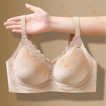 【臺灣出貨👙】內衣少女無鋼圈防下垂收副乳簡約蕾絲花邊提拉上託本命紅文胸塑形【伊娜美】