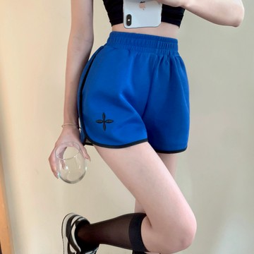 小個子運動休閑短褲女夏季新款高腰寬松百搭a字闊腿辣妹熱褲