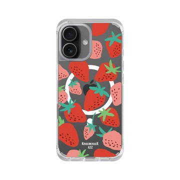 iPhone 17 ClearX (MagSafe 兼容) 晶透白 - Knock Knock A2Z - 草莓甜甜