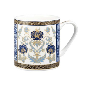 英國Queens-Blue Story系列340ml精瓷馬克杯(Blue Mansion)