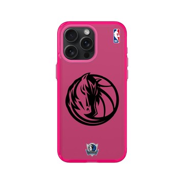 iPhone 15 Pro Max Clear 粉漾桃 - NBA - B&W-達拉斯獨行俠 Dallas Mavericks B&W