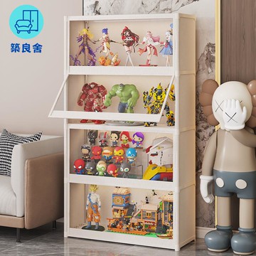 免運 手辦展示櫃 透明展示櫃 亞克力展示櫃 收納櫃 置物架防塵手辦展示柜落地玩具娃娃家用多層透明加厚收納柜置物架工廠現貨直銷 全館八折 售後保障 z5617