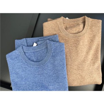 家人必選 羊毛衫男士100%純羊毛冬季加厚羊毛衫純色套頭寬松打底