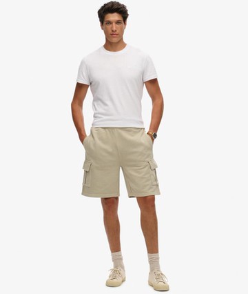 Superdry Men's Men's Contrast Stitch Cargo Shorts Beige / Washed Pelican Beige - Size: L