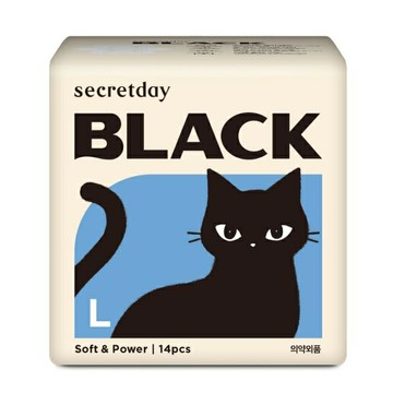 秘之日Secretday_BLACK柔滑親膚衛生棉29cm14片