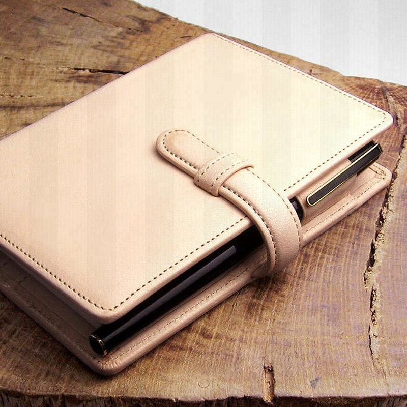 ミニ6 本革 システム手帳 ミニ6穴システム手帳：インディゴブルー】ポニー（馬）革製 MK