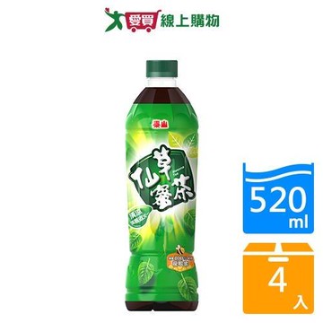 泰山仙草蜜茶520mlx4【愛買】