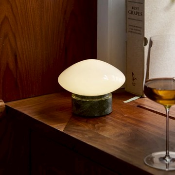 丹麥 &Tradition Mist AP21 無線桌燈 綠大理石
