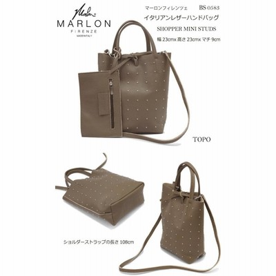 マーロンフィレンツェ ミニトート ショルダーバッグ スタッズ