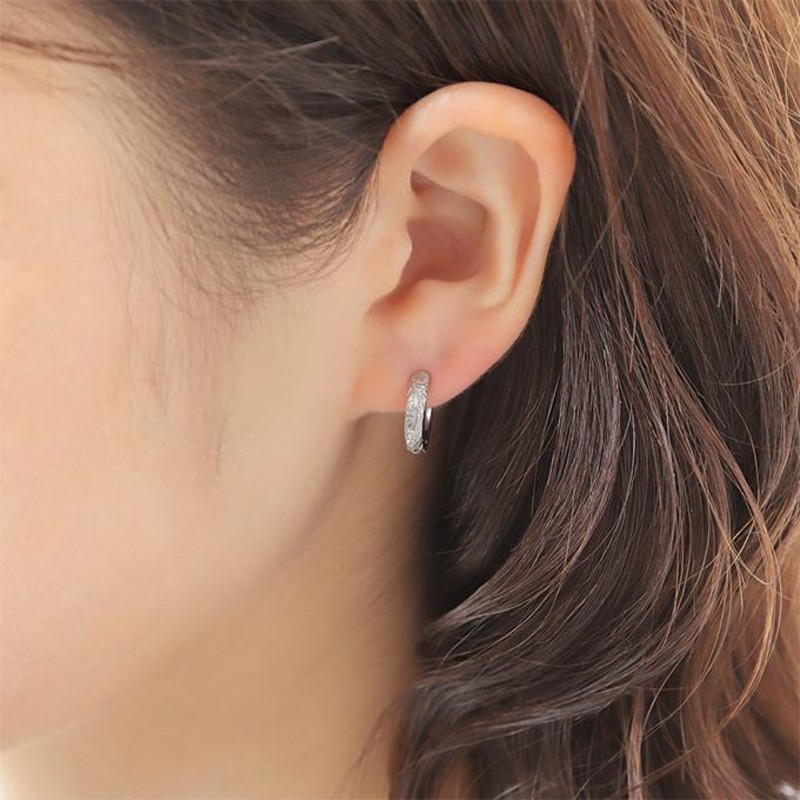 ハワイアンジュエリー jewelry ピアス pierce 片耳用 フープ 輪 リング