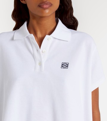 Loewe Asymmetric cotton piqué polo shirt
