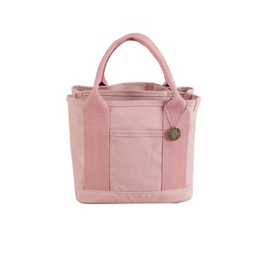 [lapagayo] 日系文青原色通勤帆布手提包-PI-06386-10花漾粉