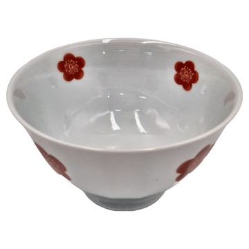 佐和陶 陶瓷碗 290mL 適用溫度-30°C~100°C 日本產  紅色 + 白色  1個