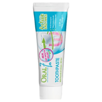 ORAL7 口立淨 酵素護理牙膏 REAL DRY MOUTH RELIEF 含氟化物及鈣 無SLS  105g  1條
