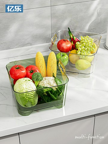 洗菜盆瀝水籃廚房大容量洗菜籃濾水洗水果神器帶把手淘菜盆水果盤
