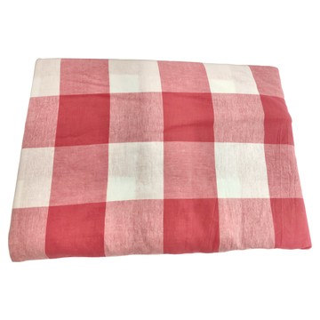 小雄媽 水洗棉床包 格紋床包組 純棉床包組 床包枕套組  單人(186 x 105cm)  大格紋 嬰兒粉  1組