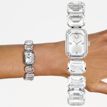 SWAROVSKI 施華洛世奇 八角方形水晶手鍊手錶 女錶 新年開運 送禮推薦-23x17mm 5621173