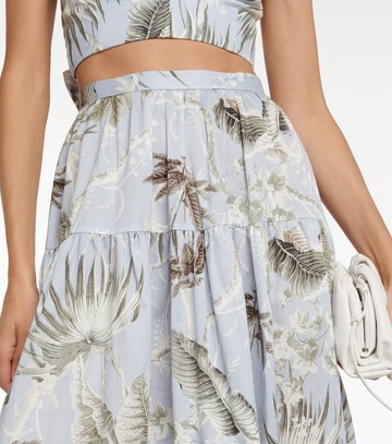 Erdem Olympia printed cotton midi skirt