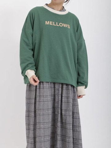 撞色標語打印落肩圓領長袖T恤(FL31L1C0580) - Samansa Mos2