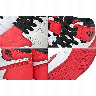 エアジョーダン１　レトロハイ　575441 161 楽天市場】NIKE AIR JORDAN 1 HIGH OG GS white/university red
