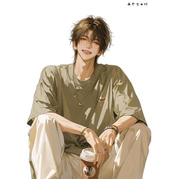 【8 月新品】07-137-0086 人物貼紙 簡約夏日男子