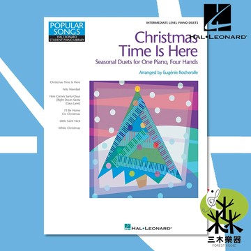 【三木樂器】《 Christmas Time Is Here 四手聯彈 聖誕時光曲集 》鋼琴譜 樂譜 流行歌曲 聖誕歌