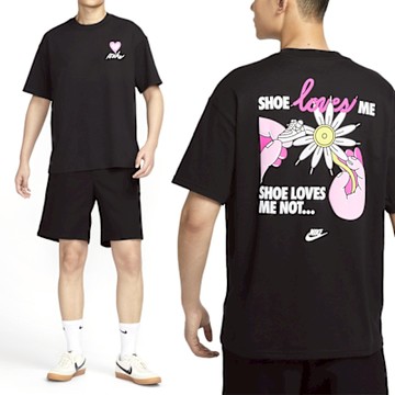 Nike Tee M90 OC V Day 男款 女款 黑色 運動 休閒 中性 圓領 情人節 短袖 HJ0585-010